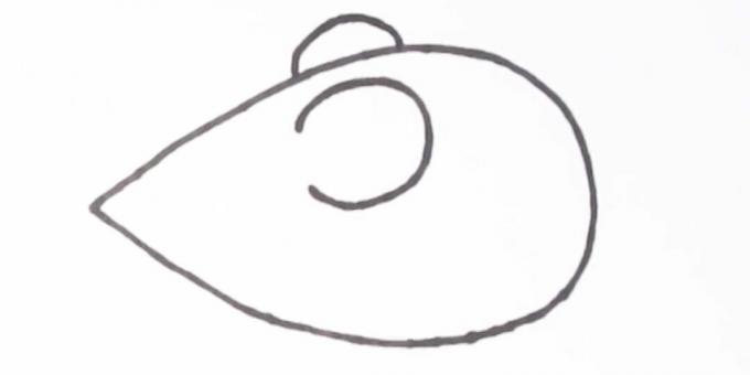 Jak nakreslit myš: nakreslete uši