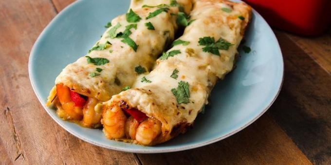 Jak vařit krevety: Enchilada s krevetami a pepřem