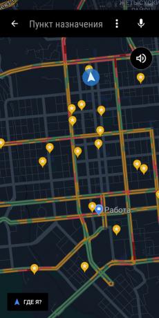 Noční režim Mapy Google pro Android