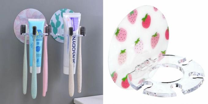 organizéry koupelen: držák na kartáčky a zubní pasty