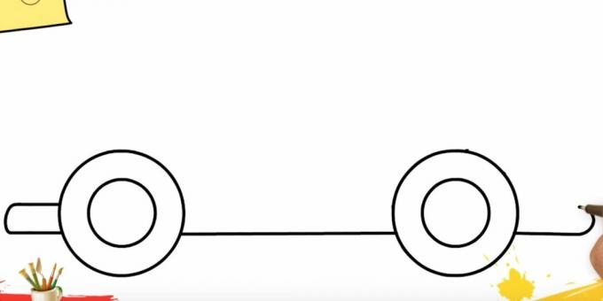 Jak nakreslit nákladní automobil: dokončete dno