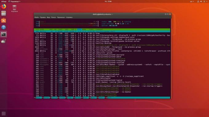 Linux terminál umožňuje sledovat systémové prostředky