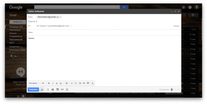 Gmailu klávesové zkratky