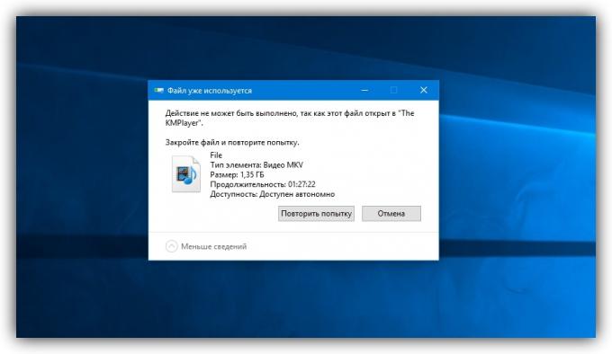 Jak smazat soubor v systému Windows: Počítač hlásí, že soubor je otevřen v jiném programu