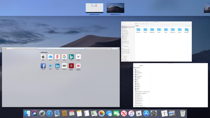 Konfigurace na Mac virtuálních desktopů
