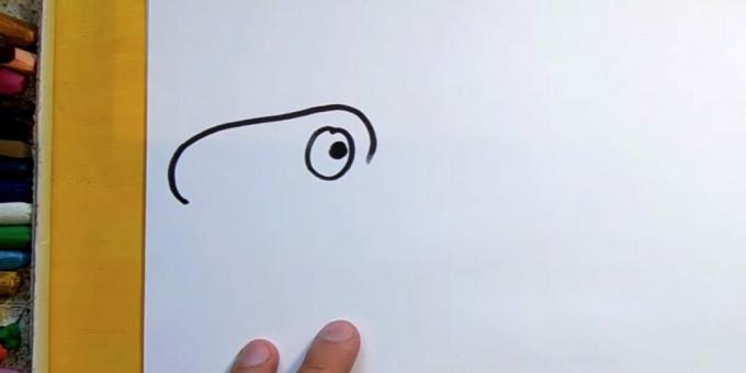 Jak nakreslit dinosaura: nakreslete část hlavy