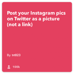 Kumulativní 5 IFTTT recepty pro uživatele Instagram