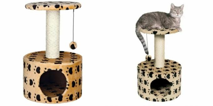 Domky pro kočky: s hračkou a škrábancem