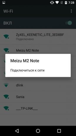 Jak distribuovat internet ze svého telefonu Android: připojení Nexus 5 až Meizu M2 Poznámka k Wi-Fi