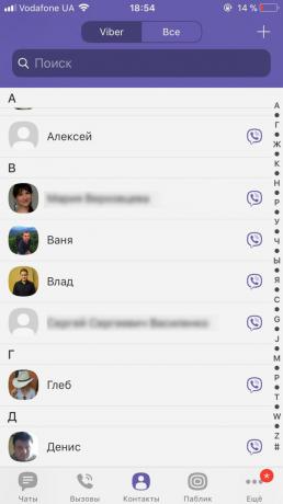 Internetové volání Viber