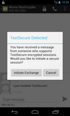 TextSecure pošle šifrovanou SMS-ki
