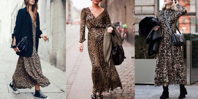 Módní šaty 2019 s leopardím potiskem