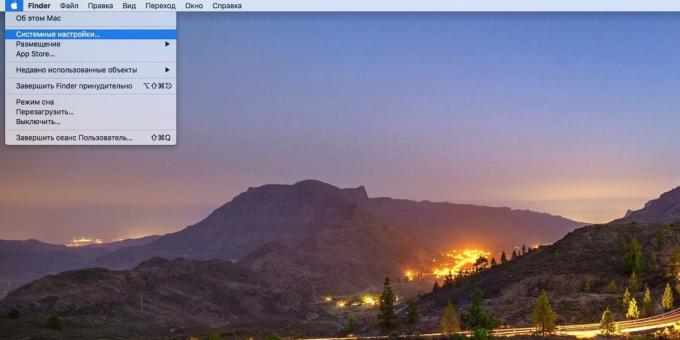 Nastavení MacOS System: Pro otevření systémové předvolby (Apple)