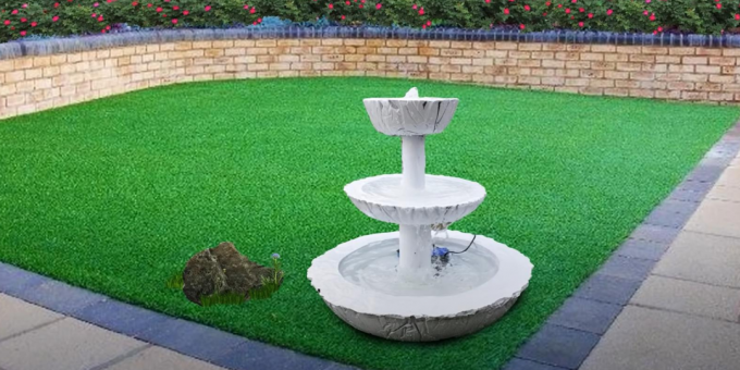 Jak vyrobit fontánu, kterou si uděláte sami: tříúrovňová betonová kašna