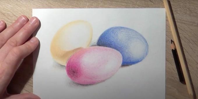 Velikonoční kresby: velikonoční vajíčka