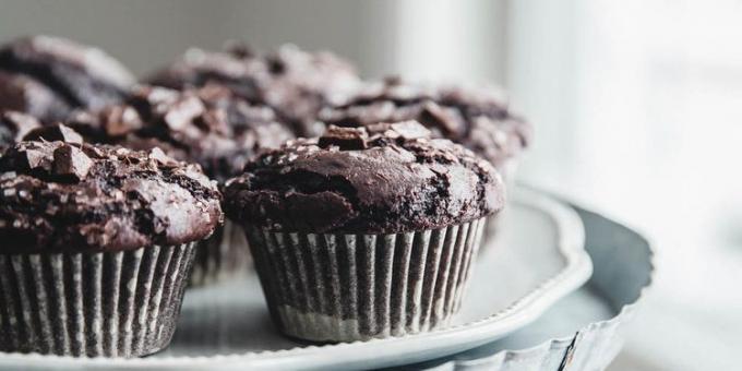 Muffiny recept „double chocolate“
