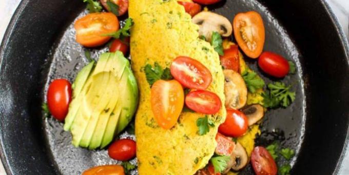 Akvafaba na vaření: omeleta