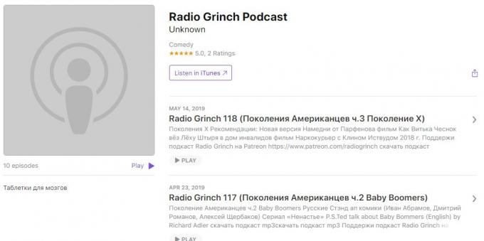 Zajímavé podcasty: Radio Grinch