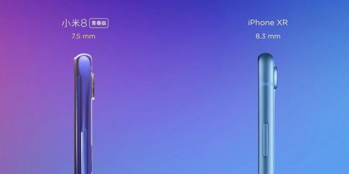 Xiaomi Mi 8 Lite: Tloušťka