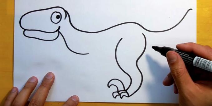 Jak nakreslit dinosaura: nakreslete drápy