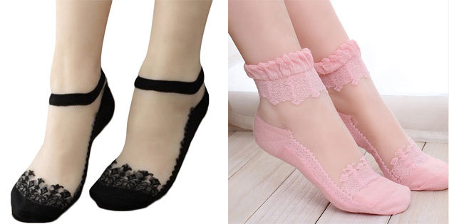 Krásné ponožky: síťované ponožky