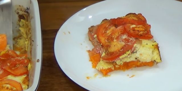 Pečené dýně s rajčaty a sýrem feta