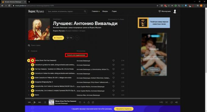Jak stáhnout skladbu z Yandexu. Hudba ": YaMusic.pro
