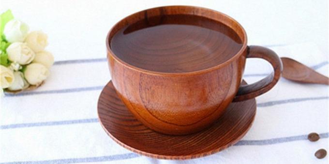 dřevěné cup