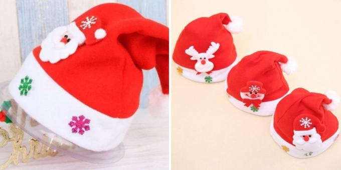 Výrobky s aliexpress vytvořit novoroční nálady: Cap Santa Claus