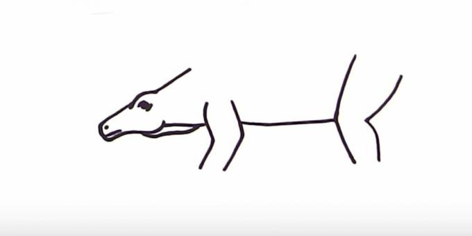 Jak nakreslit Stegosaurus: přidejte břicho a zadní nohu