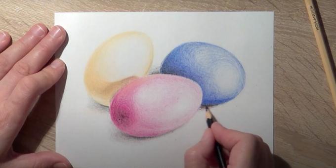 Malovat přes vejce a malovat stín