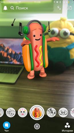 Tanec hot dog snapchat