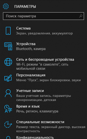 10 Windows Mobile: menu nastavení