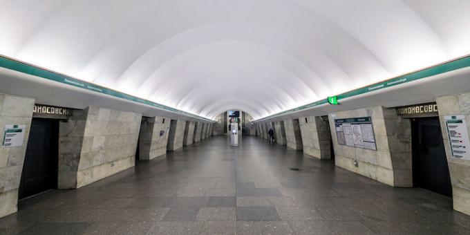 Mezi zajímavosti v Petrohradu: stanice metra „Lomonosov“