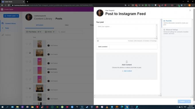 Jak zveřejnit video na Instagram z počítače: vyberte Instagram Feed