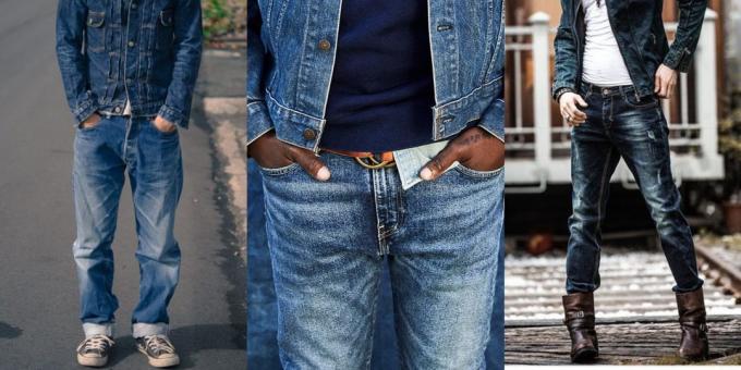 Klasické zchátralé džíny mužů - 2019