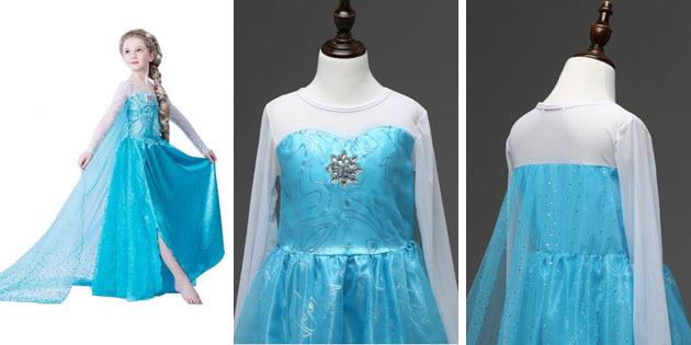 Děti šaty na ples: Šaty jako Elsa