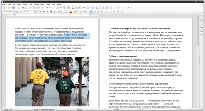 Dobré textových editorů: LibreOffice Writer