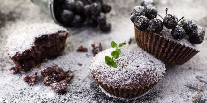 Chokeberry recepty: Cupcakes s Aronia