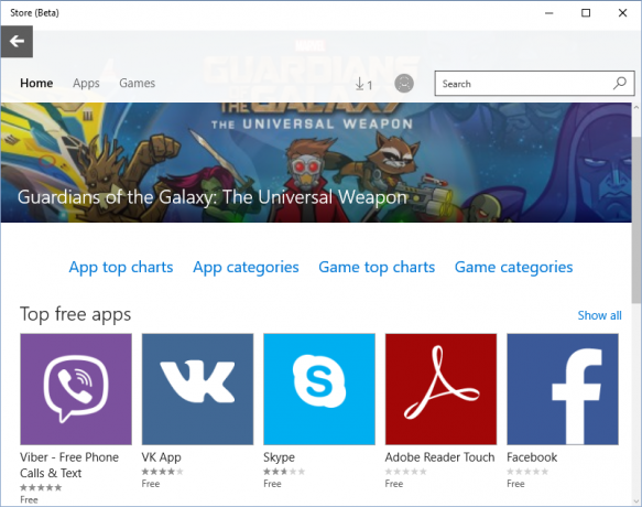 Vkládání univerzální aplikace z Windows Store 10