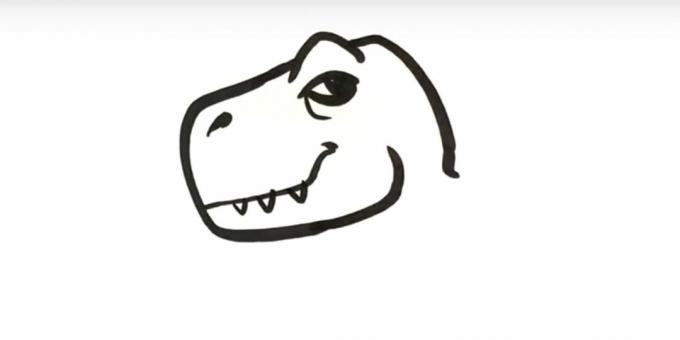 Jak nakreslit dinosaura: dokončete hlavu