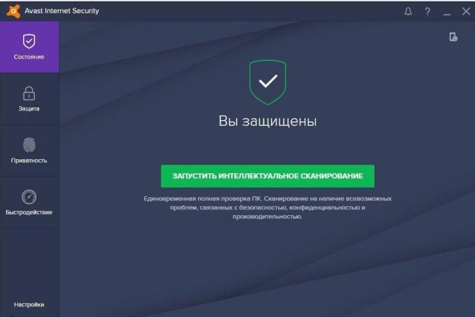 Anti-Virus pro systém Windows 10: Avast Internet Security