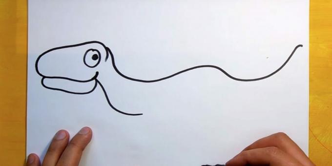 Jak nakreslit dinosaura: přidejte hlavu a krk