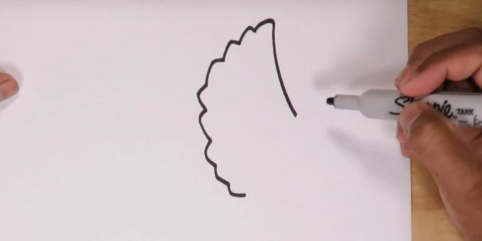 Jak nakreslit Triceratops: začněte kreslit hlavu