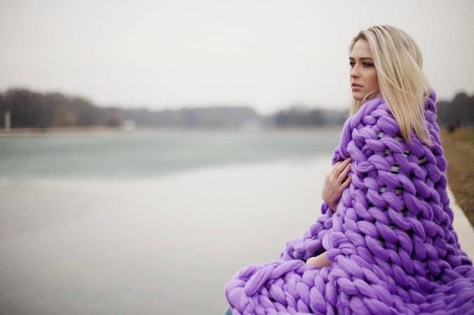 Deky velký pletení - módní trend 2016