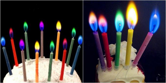 Výrobky pro party: originální svíčky na dortu 