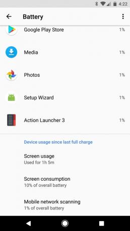 Android O: statistika baterie