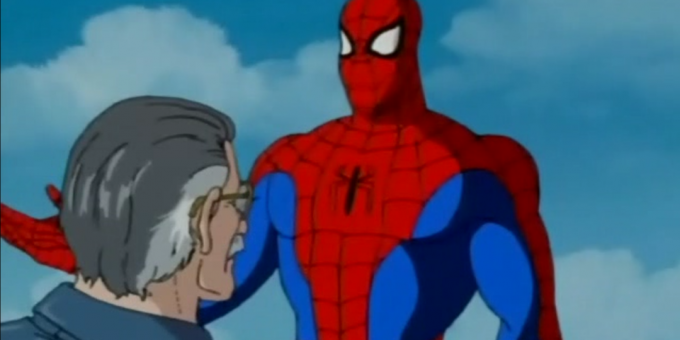 Stan Lee portrét v animovaném seriálu „Spider-Man“ v roce 1994