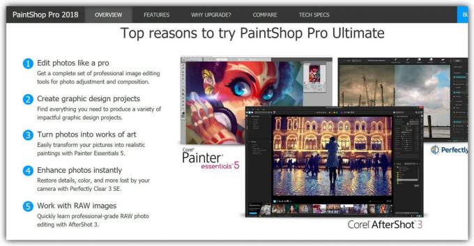 Většina foto editory: Paint Shop Pro