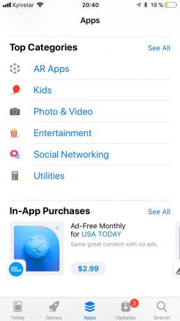 App Store v iOS 11: Vybrané kategorie
